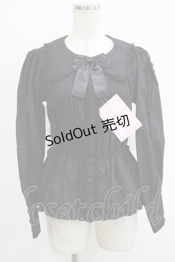 画像1: metamorphose / スクエアカラー2WAYブラウス サイズ1 ブラック H-25-09-29-049-ME-BL-NS-ZH (1)