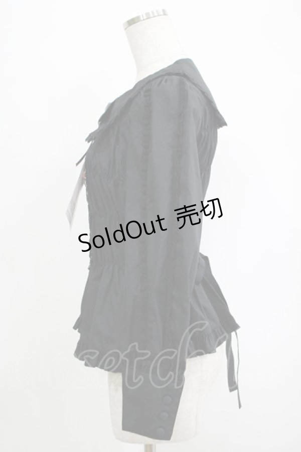 画像2: metamorphose / スクエアカラー2WAYブラウス サイズ1 ブラック H-25-09-29-049-ME-BL-NS-ZH (2)