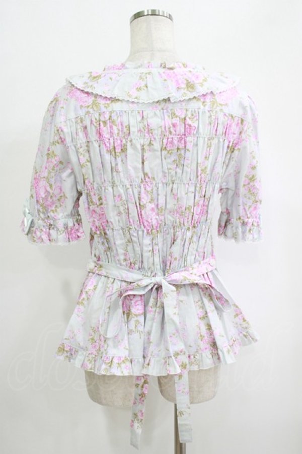 画像3: metamorphose / 【プラスサイズ】シャーロットスクエアあき半袖ブラウス プラスサイズ ミント H-25-09-29-050-ME-BL-NS-ZH (3)