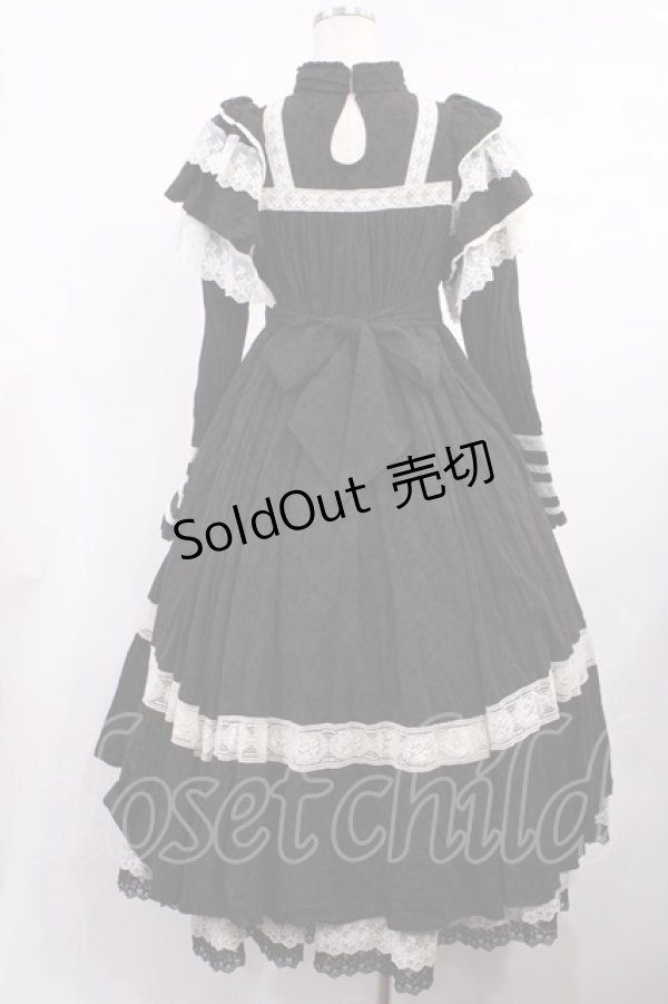 画像3: Hoshibako Works / リリアンヌ姉妹チェックワンピース(ロング丈) Free ブラック H-25-09-29-1004-LO-OP-NS-ZH (3)