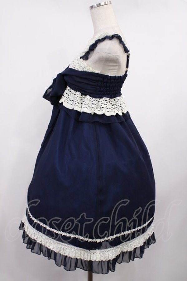 画像2: ALICE and the PIRATES / 胸リボン天使ワンピース Free ネイビー H-25-09-29-1006-PA-OP-NS-ZH (2)