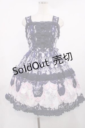 画像: BABY,THE STARS SHINE BRIGHT / サーカス柄リボンジャンパースカート Free ネイビー H-25-09-29-1007-BA-OP-NS-ZH