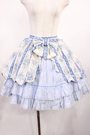 画像: Angelic Pretty / ロマンスブーケスカート Free ブルー H-25-09-29-1014-AP-SK-NS-ZH