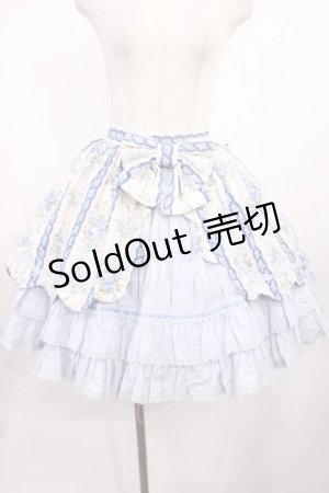 画像: Angelic Pretty / ロマンスブーケスカート Free ブルー H-25-09-29-1014-AP-SK-NS-ZH