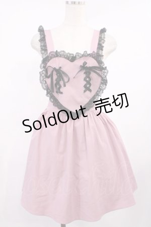 画像: Ank Rouge / ハートエプロンスカート M ピンク H-25-09-29-1016-CA-SK-NS-ZH