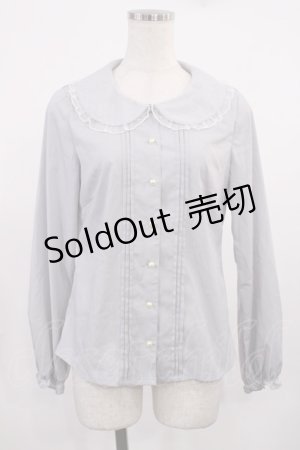 画像: Ank Rouge / ドットチュールブラウス M グレー H-25-09-29-1024-CA-BL-NS-ZH
