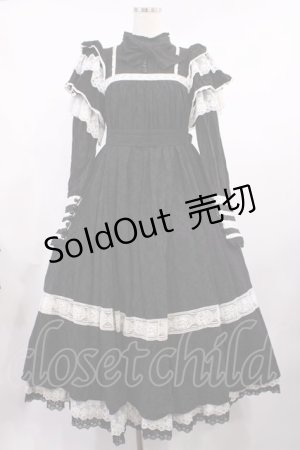 画像: Hoshibako Works / リリアンヌ姉妹チェックワンピース(ロング丈) Free ブラック H-25-09-29-1004-LO-OP-NS-ZH