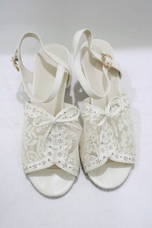 画像: axes femme / カットワークレースサンダル M(23.5cm), オフ H-25-09-29-080-AX-SH-NS-ZH