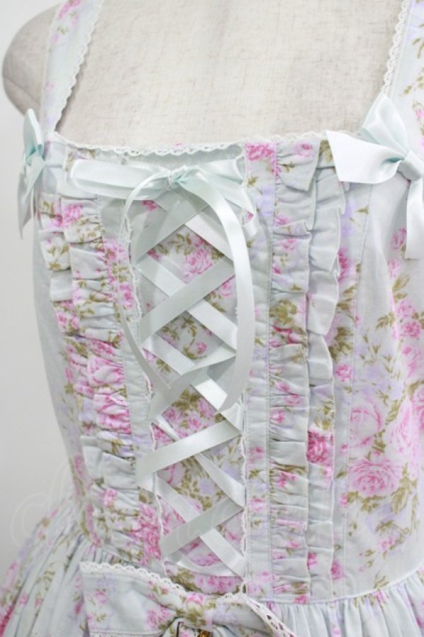 画像4: metamorphose / 【プラスサイズ】シャーロットティアードジャンパースカート プラスサイズ ミント H-25-09-29-013-ME-OP-NS-ZH (4)