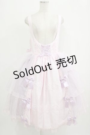 画像: metamorphose / 【プラスサイズ】Mellifluous フロントあきフリルジャンパースカート プラスサイズ ピンク H-25-09-29-014-ME-OP-NS-ZH
