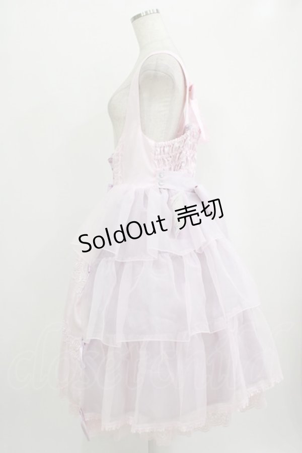 画像2: metamorphose / 【プラスサイズ】Mellifluous フロントあきフリルジャンパースカート プラスサイズ ピンク H-25-09-29-014-ME-OP-NS-ZH (2)