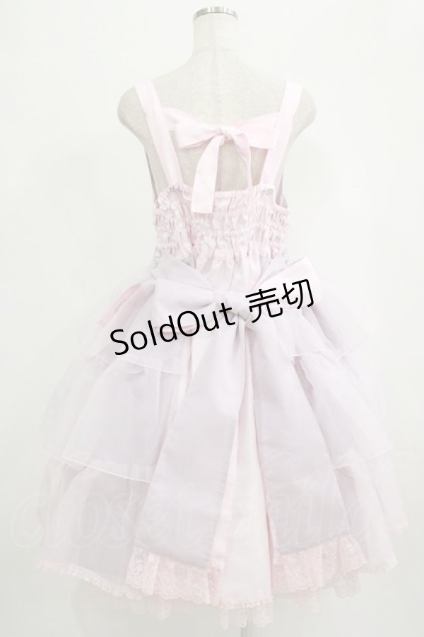 画像3: metamorphose / 【プラスサイズ】Mellifluous フロントあきフリルジャンパースカート プラスサイズ ピンク H-25-09-29-014-ME-OP-NS-ZH (3)