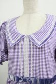 画像4: Maria pipi / セーラーカラーチェックレースドレス Free ラベンダー H-25-09-29-016-EL-OP-NS-ZH (4)
