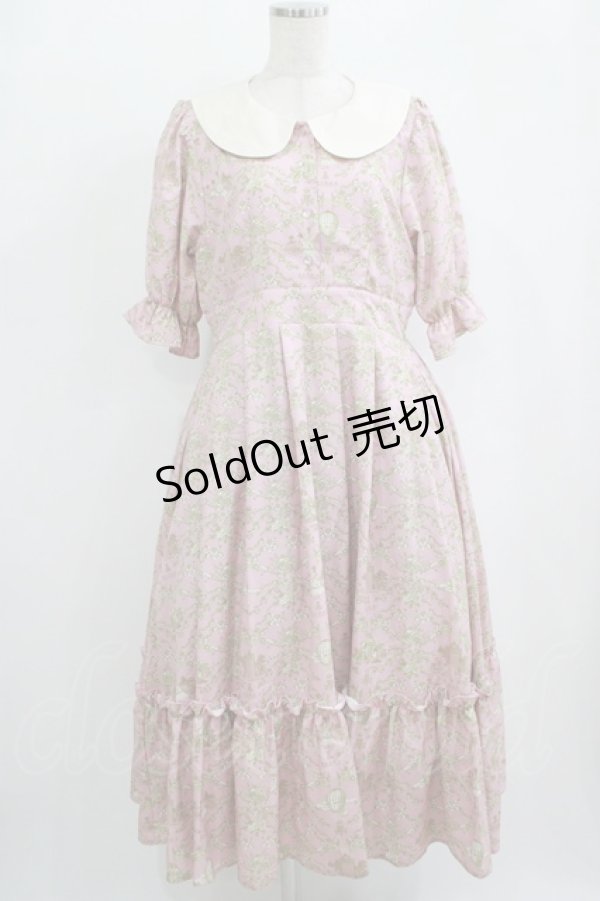 画像1: m petit by misako / NINA'sコラボ トワルドジュイワンピース L ピンク H-25-09-29-017-LO-OP-NS-ZH (1)