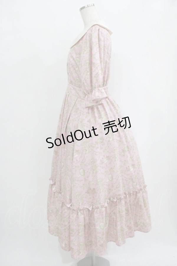 画像2: m petit by misako / NINA'sコラボ トワルドジュイワンピース L ピンク H-25-09-29-017-LO-OP-NS-ZH (2)