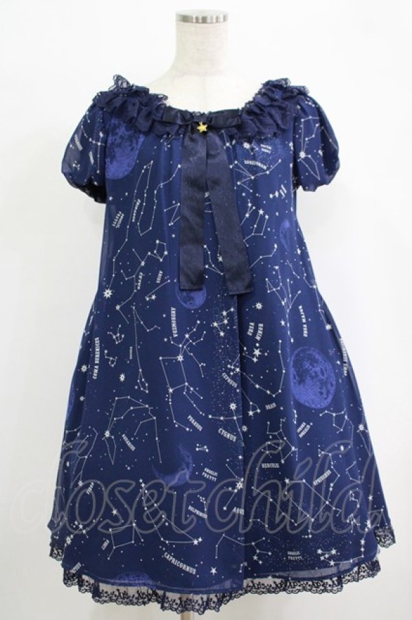 希少　アンジェリックプリティ　トイマーチ　ワンピース　紺色　ネイビー Angelic Pretty - classy lady フリル ワンピース 紺 ネイビー