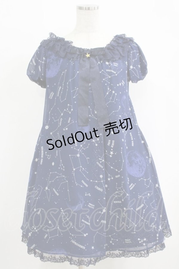 画像1: Angelic Pretty / Cosmicワンピース Free ネイビー H-25-09-29-018-AP-OP-NS-ZH (1)