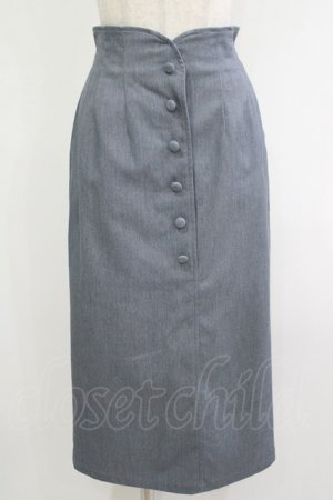 画像: an another angelus / フロント釦ハイウエストタイトスカート Free BLUE GRAY H-25-09-30-1026-CA-SK-NS-ZH