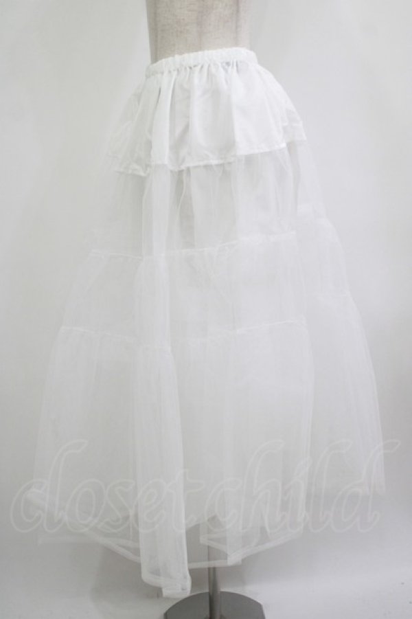 画像2: Victorian maiden / ロングチュールパニエ free ホワイト H-25-09-30-1027-CL-SK-NS-ZH (2)
