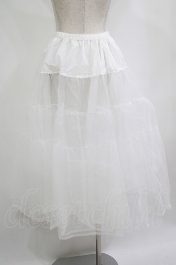 画像3: Victorian maiden / ロングチュールパニエ free ホワイト H-25-09-30-1027-CL-SK-NS-ZH (3)