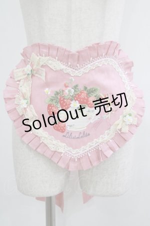 画像: Lilizi（海外ロリータブランド） / いちご刺繍ハートエプロン  ピンク H-25-09-30-1030-PU-ZA-NS-ZH