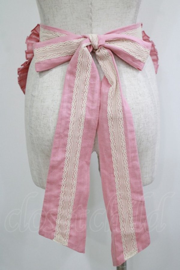 画像3: Lilizi（海外ロリータブランド） / いちご刺繍ハートエプロン  ピンク H-25-09-30-1030-PU-ZA-NS-ZH (3)