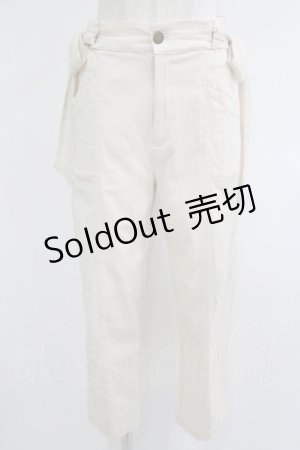画像: Fi.n.t / シフォンリボン付きストレートパンツ Free IVORY H-25-09-30-1032-CA-PA-NS-ZH