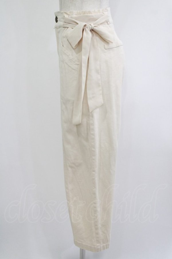 画像2: Fi.n.t / シフォンリボン付きストレートパンツ Free IVORY H-25-09-30-1032-CA-PA-NS-ZH (2)