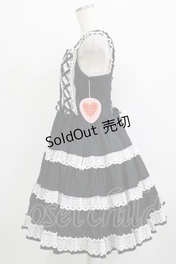 画像2: BABY,THE STARS SHINE BRIGHT / ミルフィーユジャンパースカート（2022年） Free ブラック H-25-09-30-1004-BA-OP-NS-ZH (2)