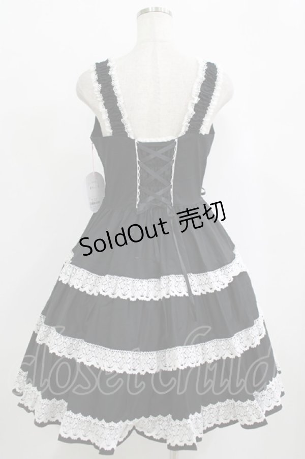 画像3: BABY,THE STARS SHINE BRIGHT / ミルフィーユジャンパースカート（2022年） Free ブラック H-25-09-30-1004-BA-OP-NS-ZH (3)