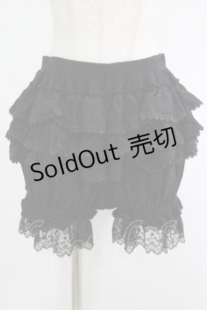 画像: MIST夕霧工作室（海外ロリータブランド） / フリルドロワーズ L ブラック H-25-09-30-1037-PU-PA-NS-ZH