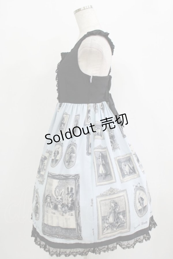 画像2: Innocent World / 金子國義アリスハイウエストジャンパースカート Free サックス H-25-09-30-1005-IW-OP-NS-ZH (2)