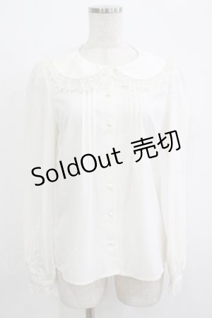 画像: Ank Rouge / ドットチュールブラウス M オフ H-25-09-30-1046-CA-BL-NS-ZH