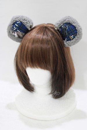 画像: Royal Princess Alice / PUNK CATクマ耳クリップ  青チェック H-25-09-30-1071-LO-AC-NS-ZH