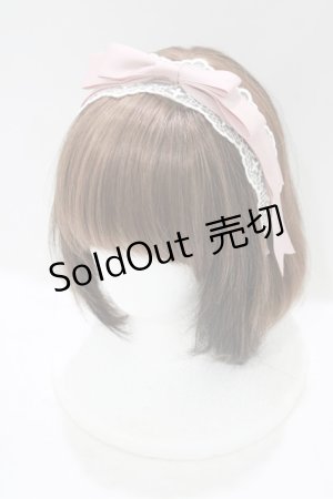 画像: axes femme kawaii / レースリボンカチューシャ  ピンク H-25-09-30-1072-AX-AC-NS-ZH