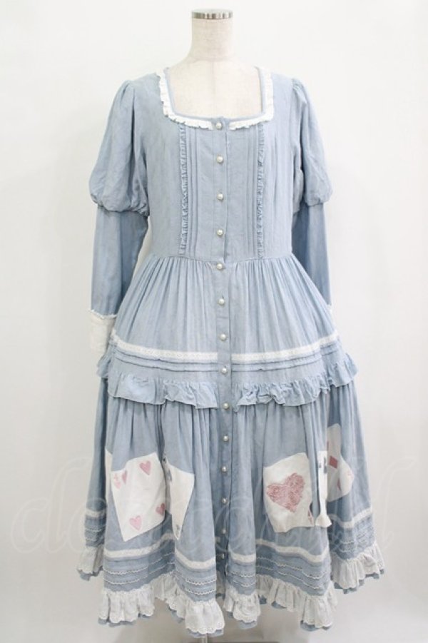 画像1: Beleganty Lolita（海外ロリータブランド） / トランプワンピース L サックス H-25-09-30-1009-PU-OP-NS-ZH (1)