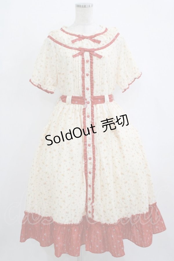 画像1: Magic of Utopia（海外ロリータブランド） / 花柄ワンピース L 生成り H-25-09-30-1010-PU-OP-NS-ZH (1)