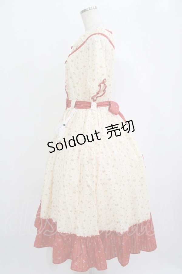 画像2: Magic of Utopia（海外ロリータブランド） / 花柄ワンピース L 生成り H-25-09-30-1010-PU-OP-NS-ZH (2)