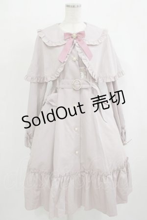画像: Amavel / Dolly Ribbon ケープトレンチコート Free ピンク H-25-09-30-1015-CA-CO-NS-ZH
