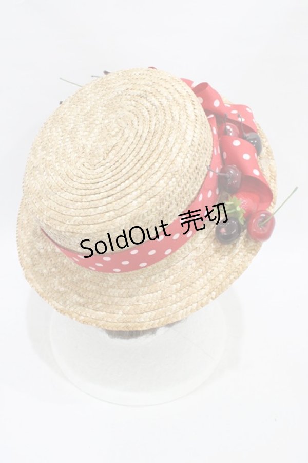 画像2: Cerise / チェリーリボンハット  レッドチェリー×レッドリボン H-25-10-01-005-LO-AC-KB-ZT087 (2)