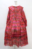 画像1: PRETTY DAYS / ハートタータンチェックワンピース  赤 H-25-10-01-032-0-OP-KB-ZH (1)