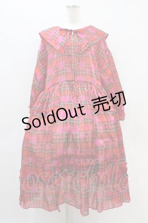 画像: PRETTY DAYS / ハートタータンチェックワンピース  赤 H-25-10-01-032-0-OP-KB-ZH