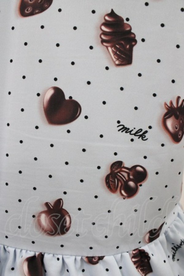 画像3: MILK / Gummiesシャツワンピース  サックス×リコリスグミ H-25-10-01-035-ML-OP-KB-ZH (3)