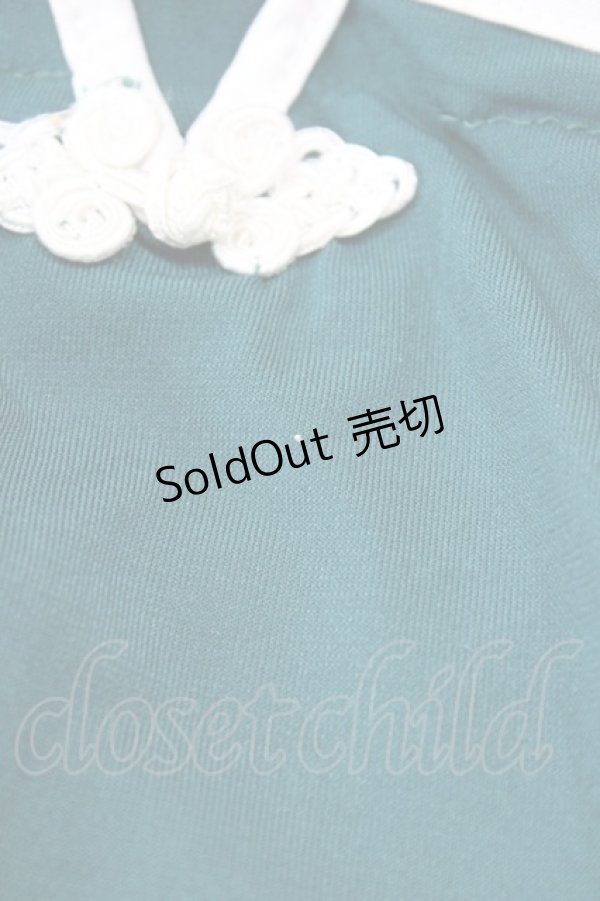 画像4: Ozz oneste / 和チャイナサイドギャザーキャミソール  グリーン H-25-10-01-049-OO-TO-KB-ZT231 (4)