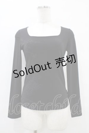 画像: Ozz On / サイドプリントトップス  黒 H-25-10-01-054-OO-TO-KB-ZH