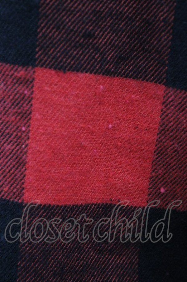 画像3: KRY CLOTHING / チェックプリントスリーブシャツ  赤 H-25-10-01-057-EL-BL-KB-ZH (3)