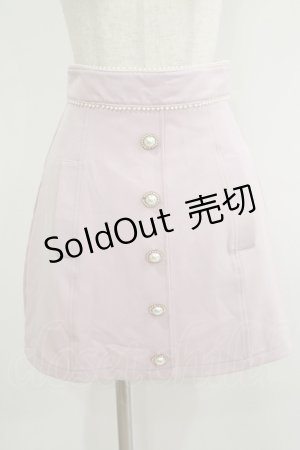 画像: Ank Rouge / ビジューボタン台形スカート M ピンク H-25-10-01-1027-CA-PA-NS-ZH