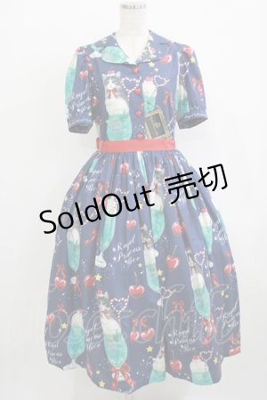 画像: Royal Princess Alice / にゃいすクリームソーダワンピース＆カチューシャセット Free ネイビー H-25-10-01-1035-LO-OP-NS-ZH
