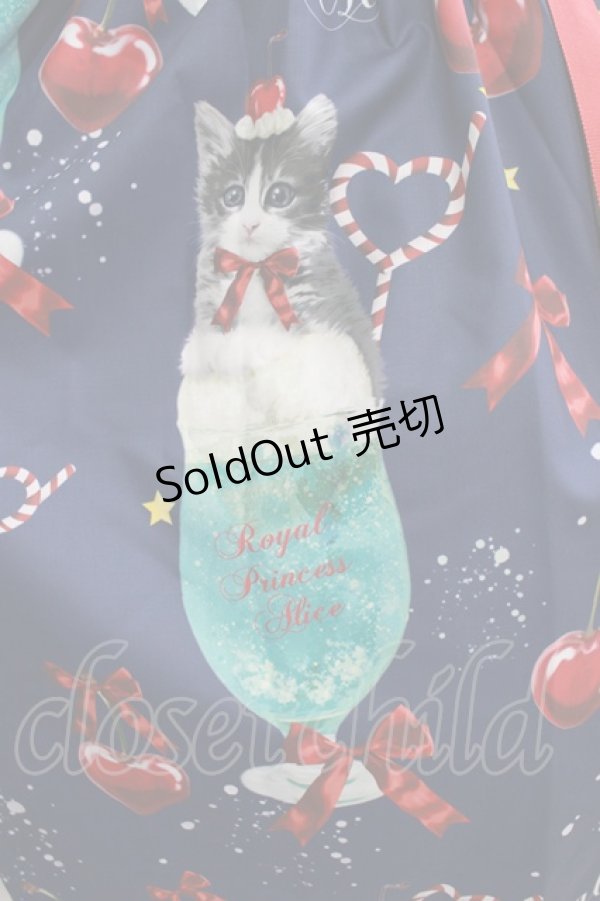 画像4: Royal Princess Alice / にゃいすクリームソーダワンピース＆カチューシャセット Free ネイビー H-25-10-01-1035-LO-OP-NS-ZH (4)