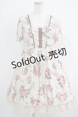 画像: axes femme / 花柄ワンピース M 生成り H-25-10-01-1037-AX-OP-NS-ZH